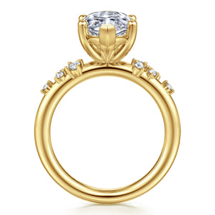 Reena - 14K Yellow Gold Marquise Shape Diamond Engagement Ring