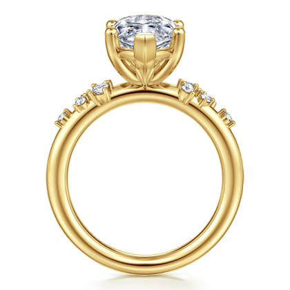 Reena - 14K Yellow Gold Marquise Shape Diamond Engagement Ring
