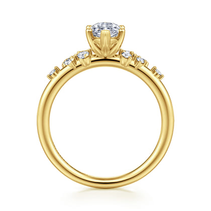 Reena - 14K Yellow Gold Marquise Shape Diamond Engagement Ring