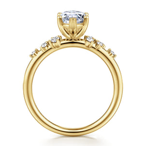 Reena - 14K Yellow Gold Marquise Shape Diamond Engagement Ring