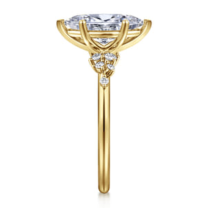 Reena - 14K Yellow Gold Marquise Shape Diamond Engagement Ring