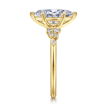 Reena - 14K Yellow Gold Marquise Shape Diamond Engagement Ring