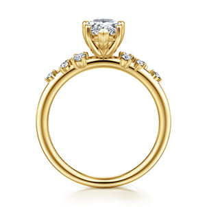 Reena - 14K Yellow Gold Pear Shape Diamond Engagement Ring