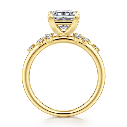 Reena - 14K Yellow Gold Princess Cut Diamond Engagement Ring