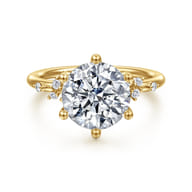 Reena - 14K Yellow Gold Round Diamond Engagement Ring