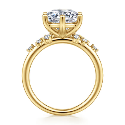 Reena - 14K Yellow Gold Round Diamond Engagement Ring