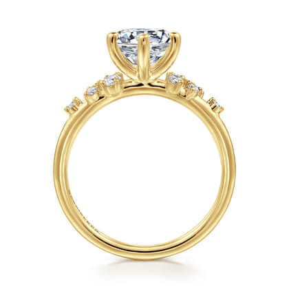 Reena - 14K Yellow Gold Round Diamond Engagement Ring