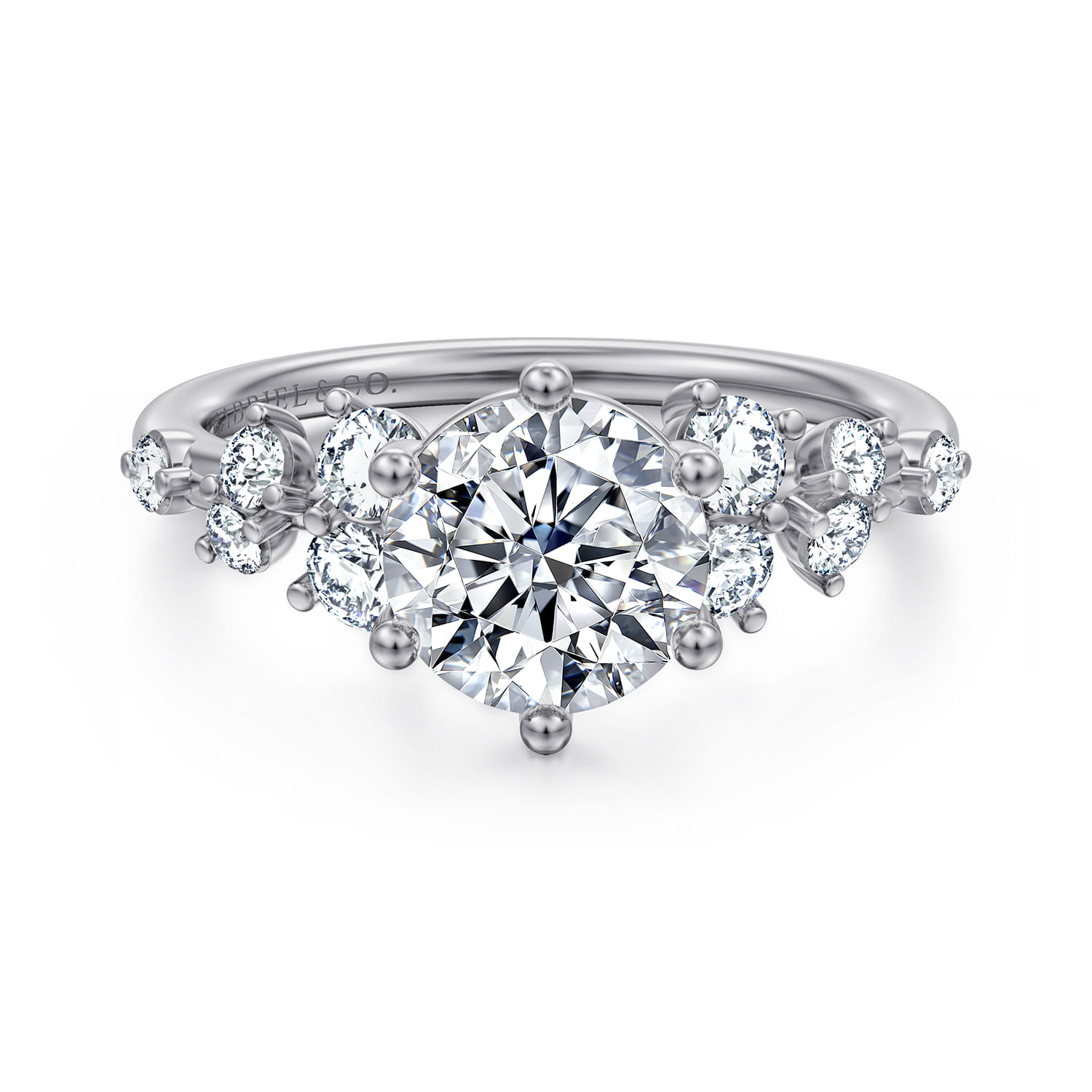 Reena - 14K Yellow Gold Round Diamond Engagement Ring
