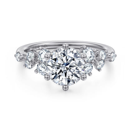 Reena - 14K Yellow Gold Round Diamond Engagement Ring