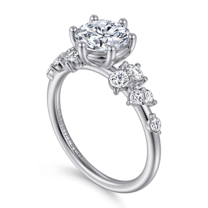 Reena - 14K Yellow Gold Round Diamond Engagement Ring