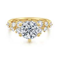 Reena - 14K Yellow Gold Round Diamond Engagement Ring