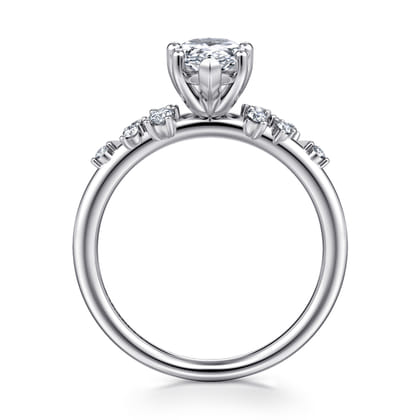 Reena - 18K White Gold Pear Shape Diamond Engagement Ring