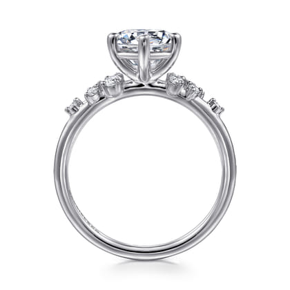 Reena - 18K White Gold Round Diamond Engagement Ring
