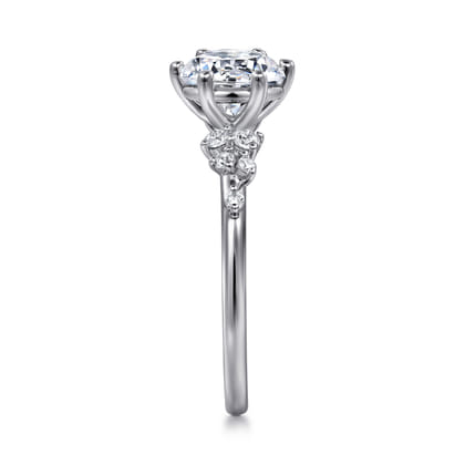 Reena - 18K White Gold Round Diamond Engagement Ring