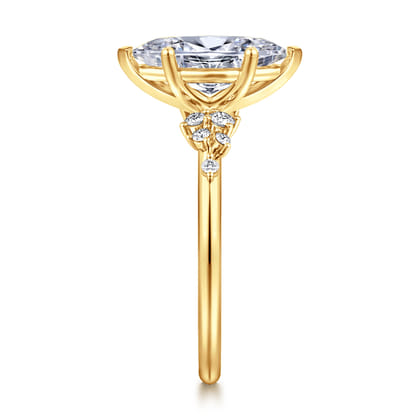 Reena - 18K Yellow Gold Marquise Shape Diamond Engagement Ring