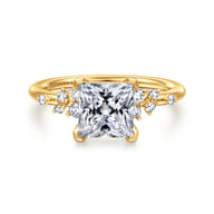 Reena - 18K Yellow Gold Princess Cut Diamond Engagement Ring