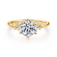 Reena - 18K Yellow Gold Round Diamond Engagement Ring