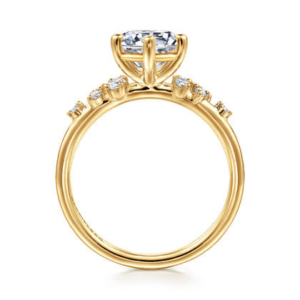 Reena - 18K Yellow Gold Round Diamond Engagement Ring