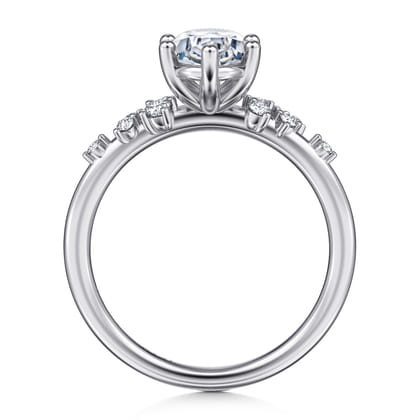 Reena - Platinum Oval Diamond Engagement Ring