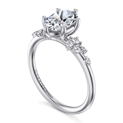 Reena - Platinum Oval Diamond Engagement Ring