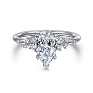 Reena - Platinum Pear Shape Diamond Engagement Ring