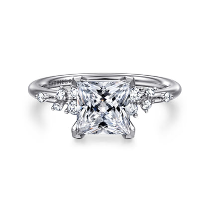 Reena - Platinum Princess Cut Diamond Engagement Ring