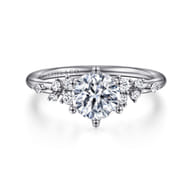 Reena - Platinum Round Diamond Engagement Ring