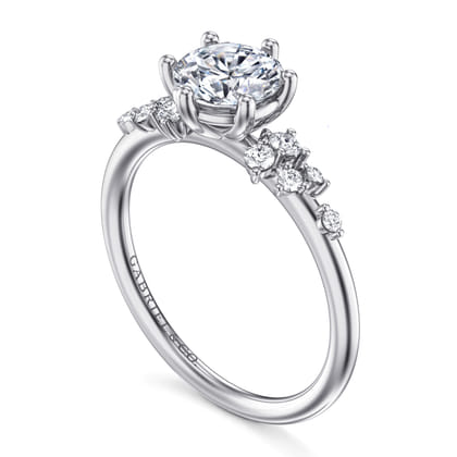 Reena - Platinum Round Diamond Engagement Ring