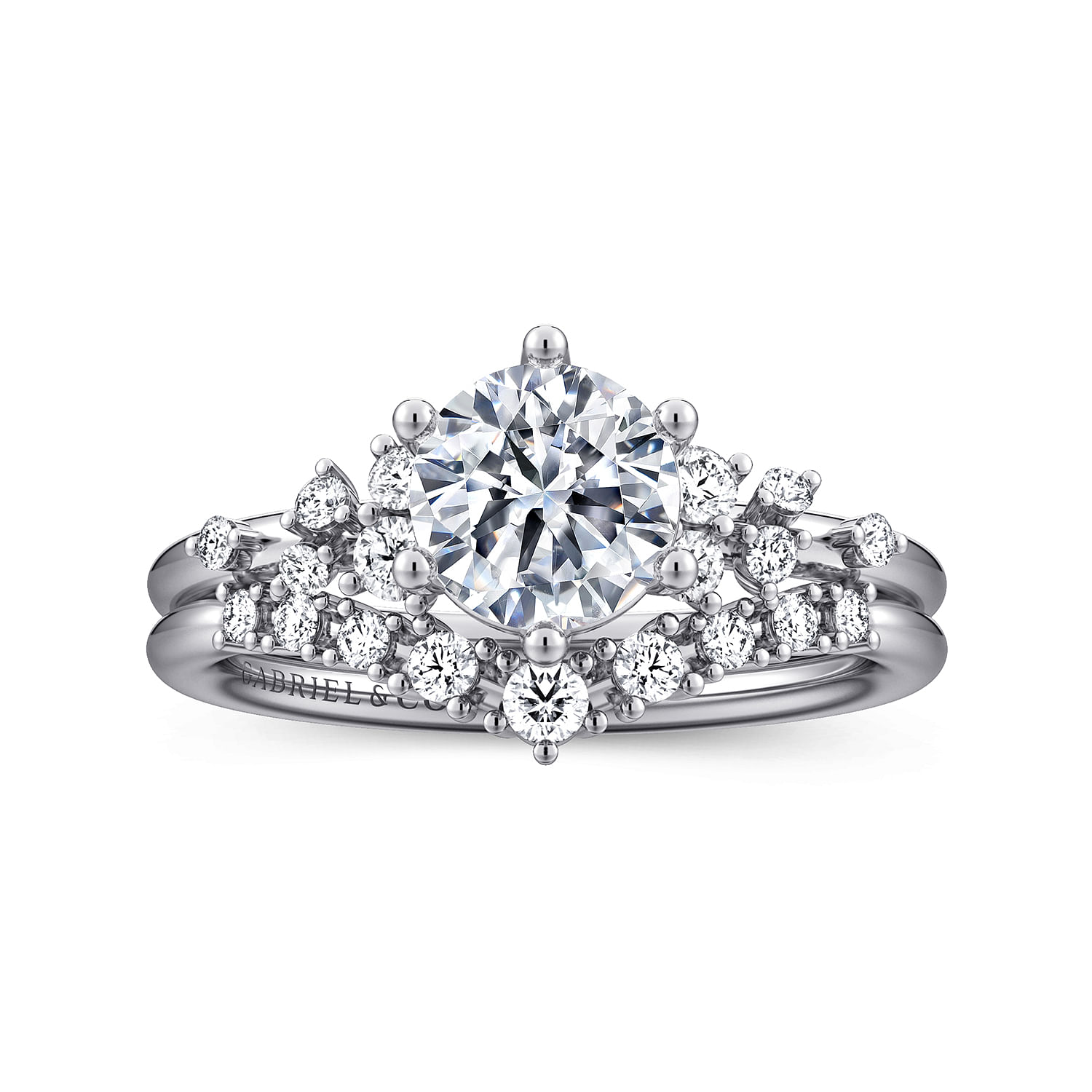 Reena - Platinum Round Diamond Engagement Ring