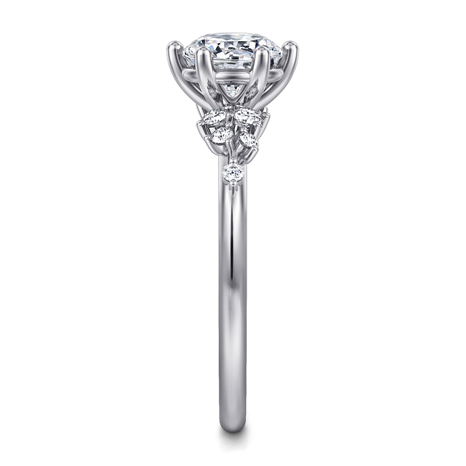 Reena - Platinum Round Diamond Engagement Ring