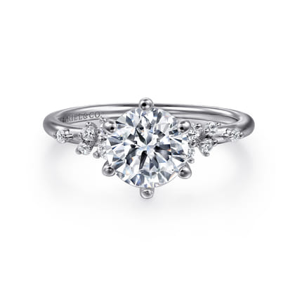 Reena - Platinum Round Diamond Engagement Ring