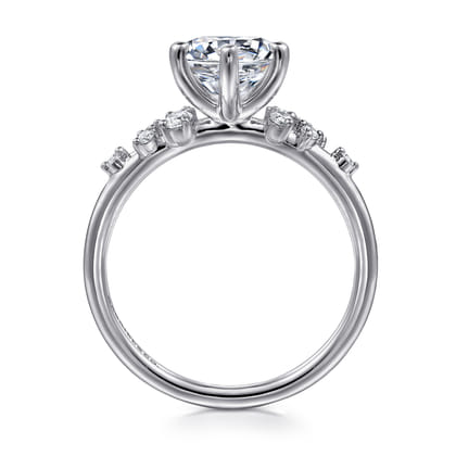 Reena - Platinum Round Diamond Engagement Ring