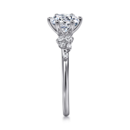 Reena - Platinum Round Diamond Engagement Ring