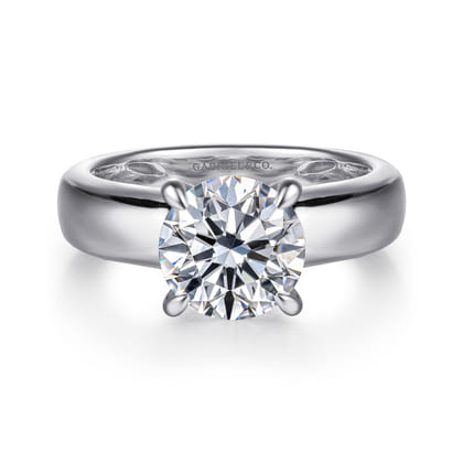 Reeve - 14K White Gold Round Diamond Engagement Ring