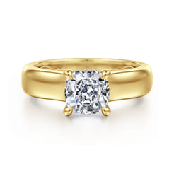 Reeve - 14K Yellow Gold Cushion Cut Diamond Engagement Ring