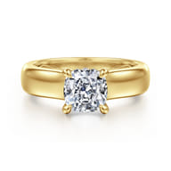 Reeve - 14K Yellow Gold Cushion Cut Diamond Engagement Ring