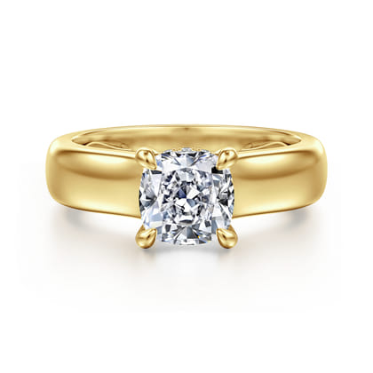 Reeve - 14K Yellow Gold Cushion Cut Diamond Engagement Ring