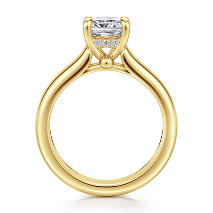 Reeve - 14K Yellow Gold Cushion Cut Diamond Engagement Ring