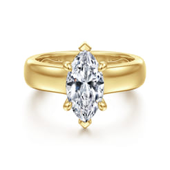 Reeve - 14K Yellow Gold Marquise Shape Diamond Engagement Ring
