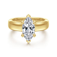 Reeve - 14K Yellow Gold Marquise Shape Diamond Engagement Ring