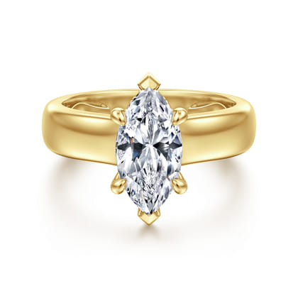 Reeve - 14K Yellow Gold Marquise Shape Diamond Engagement Ring