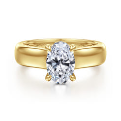 Reeve - 14K Yellow Gold Oval Diamond Engagement Ring