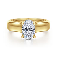 Reeve - 14K Yellow Gold Oval Diamond Engagement Ring