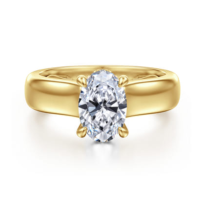 Reeve - 14K Yellow Gold Oval Diamond Engagement Ring