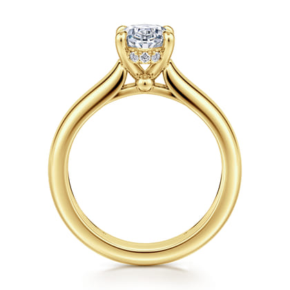 Reeve - 14K Yellow Gold Oval Diamond Engagement Ring
