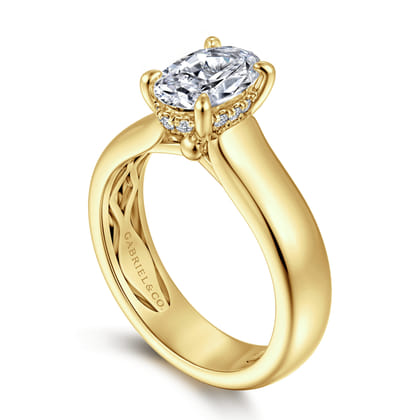 Reeve - 14K Yellow Gold Oval Diamond Engagement Ring
