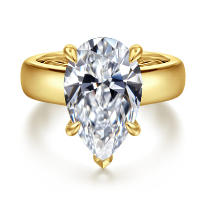 Reeve - 14K Yellow Gold Pear Shape Diamond Engagement Ring