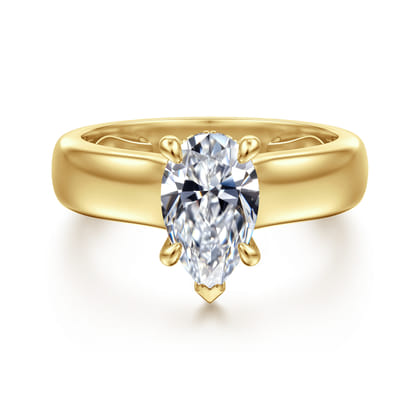 Reeve - 14K Yellow Gold Pear Shape Diamond Engagement Ring