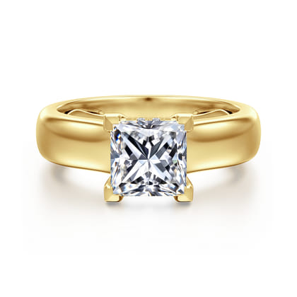 Reeve - 14K Yellow Gold Princess Cut Diamond Engagement Ring