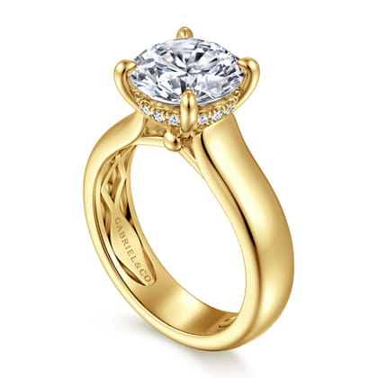 Reeve - 14K Yellow Gold Round Diamond Engagement Ring